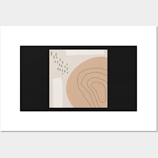 Abstract beige boho coral Posters and Art